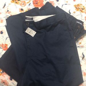 2 pairs Lands End navy dress pants new